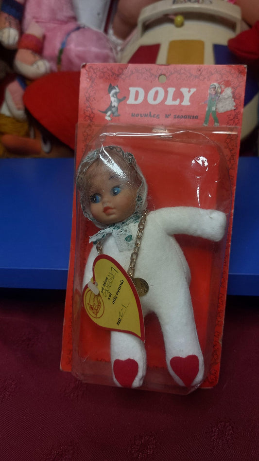 Vintage Κούκλα Doly – Κούκλες κι Ζωάκια "Τυχερούλι" (Σφραγισμένη στη Συσκευασία της)