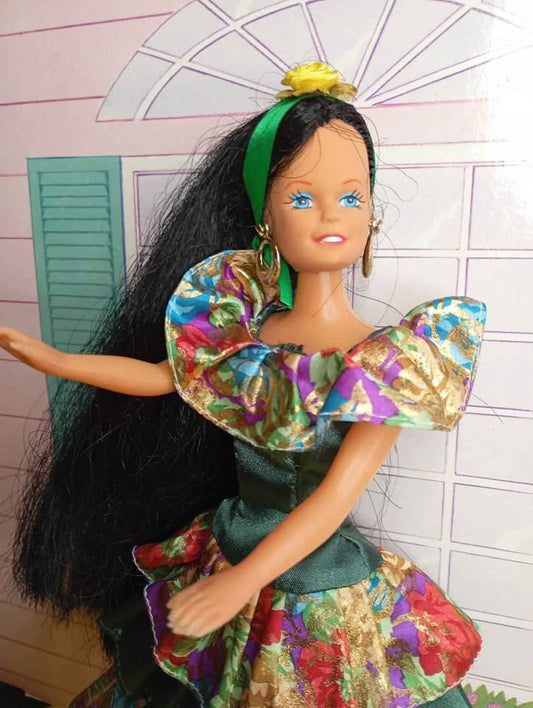 Vintage Κούκλα Τύπου Barbie – Ισπανικό Φόρεμα Φλαμένκο – 1980s/1990s