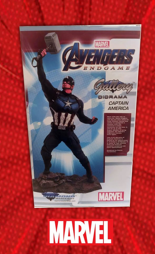 Φιγούρα Marvel Gallery Avengers Endgame με τον Captain America να Ανασηκώνει το σφυρί του Thor.