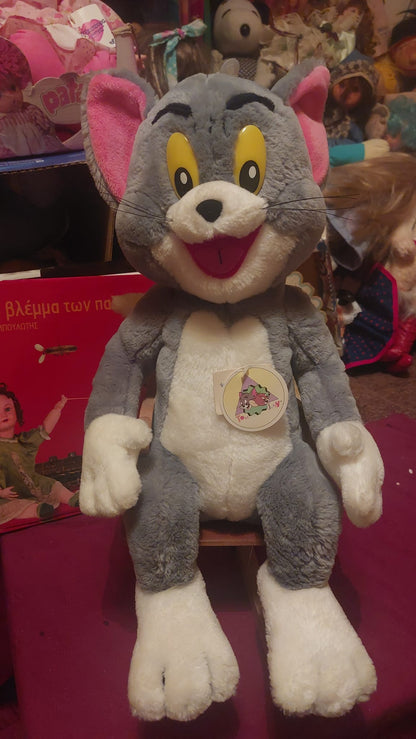 ΤΟΜ & ΤΖΕΡΙ Vintage 1990 OVATION 50cm Μαλακό Λούτρινο με την Ταμπέλα του(HANNA BARBERA/ΓΑΤΑ)