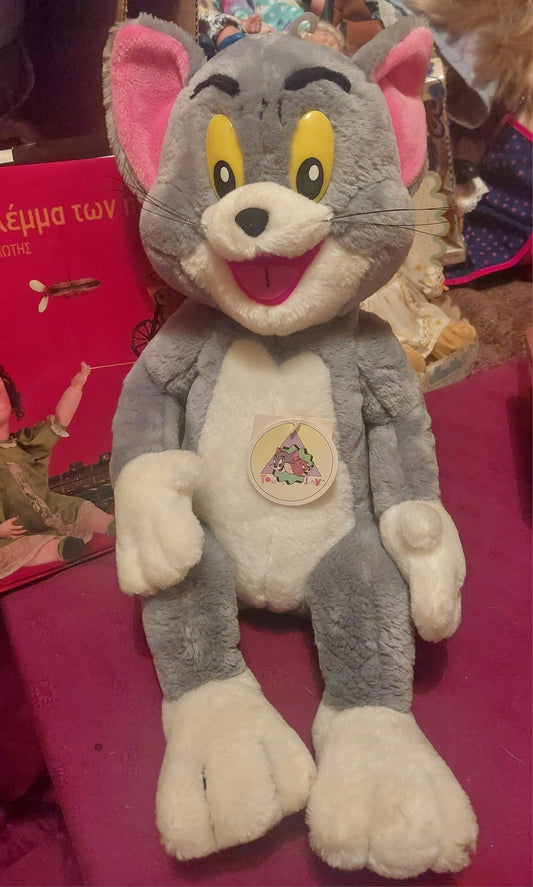 ΤΟΜ & ΤΖΕΡΙ Vintage 1990 OVATION 50cm Μαλακό Λούτρινο με την Ταμπέλα του(HANNA BARBERA/ΓΑΤΑ)