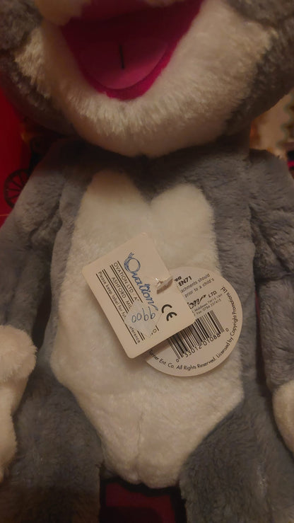 ΤΟΜ & ΤΖΕΡΙ Vintage 1990 OVATION 50cm Μαλακό Λούτρινο με την Ταμπέλα του(HANNA BARBERA/ΓΑΤΑ)