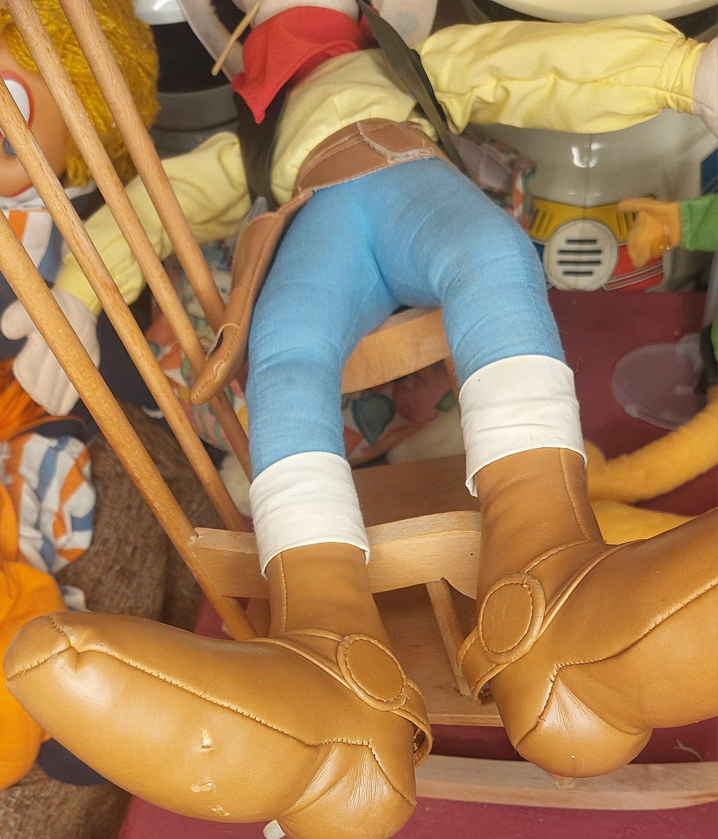 Συλλεκτική λούτρινη φιγούρα **Λούκυ Λουκ**, παραγωγής Mühleck (1995), ύψους περίπου 60 εκ