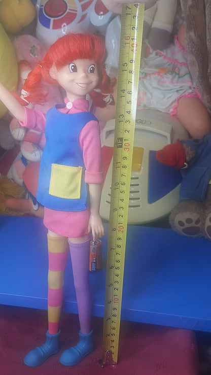 Σπάνια κούκλα Πίπη Φακιδομύτη (Giochi Preziosi 1992/1995), σε μεγάλη έκδοση ύψους 42 εκ.