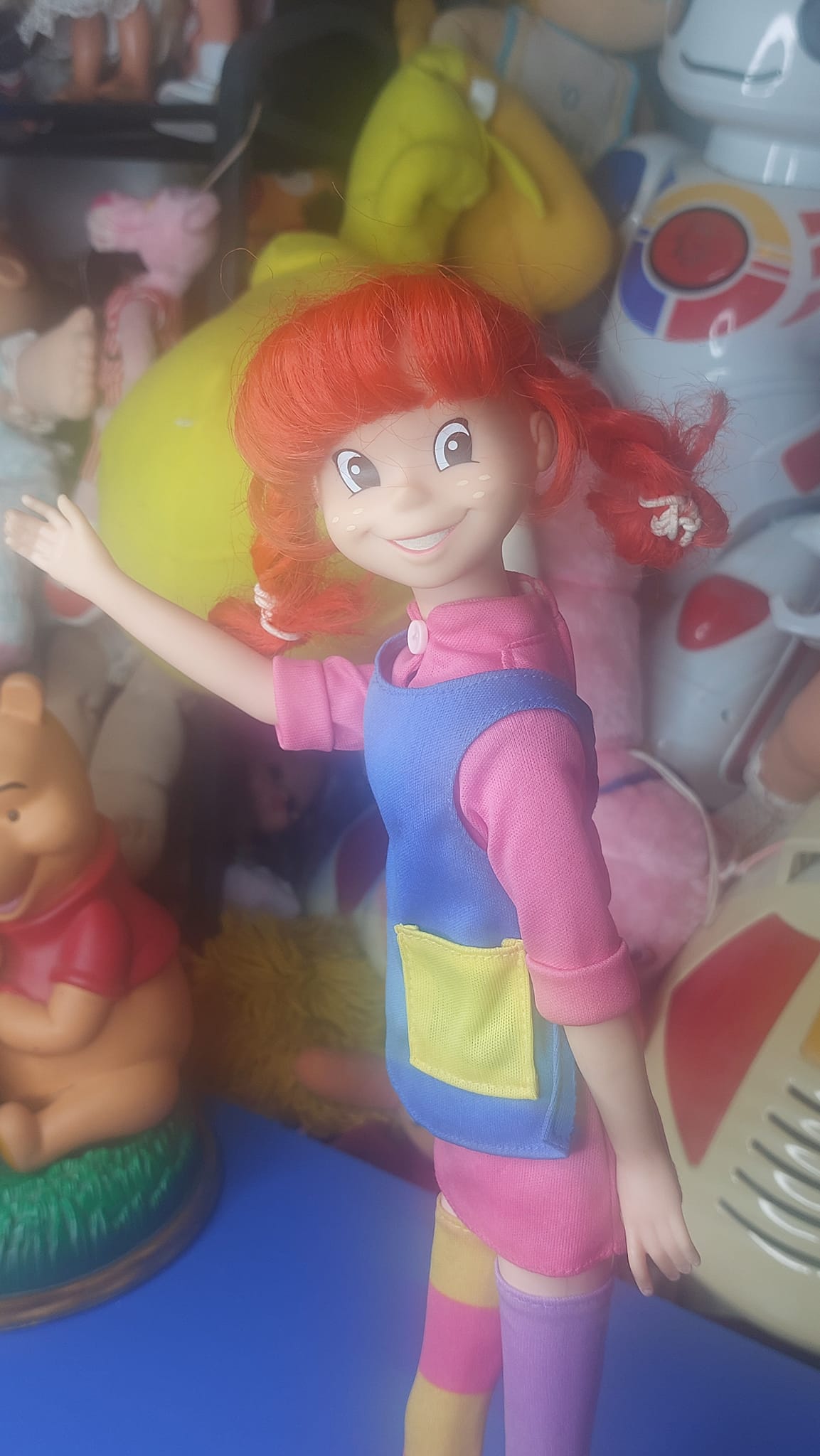 Σπάνια κούκλα Πίπη Φακιδομύτη (Giochi Preziosi 1992/1995), σε μεγάλη έκδοση ύψους 42 εκ.