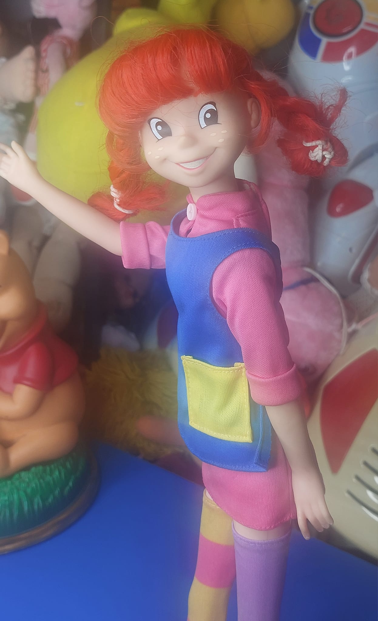 Σπάνια κούκλα Πίπη Φακιδομύτη (Giochi Preziosi 1992/1995), σε μεγάλη έκδοση ύψους 42 εκ.