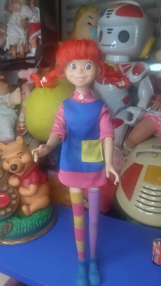 Σπάνια κούκλα Πίπη Φακιδομύτη (Giochi Preziosi 1992/1995), σε μεγάλη έκδοση ύψους 42 εκ.