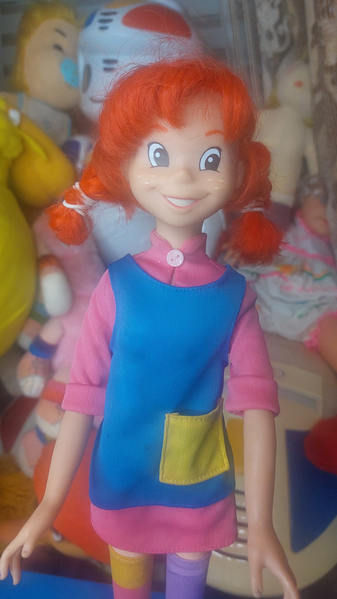 Σπάνια κούκλα Πίπη Φακιδομύτη (Giochi Preziosi 1992/1995), σε μεγάλη έκδοση ύψους 42 εκ.