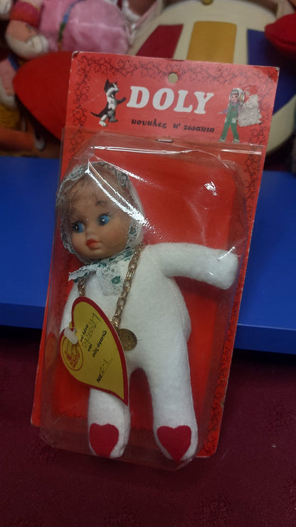 Vintage Κούκλα Doly – Κούκλες κι Ζωάκια "Τυχερούλι" (Σφραγισμένη στη Συσκευασία της)