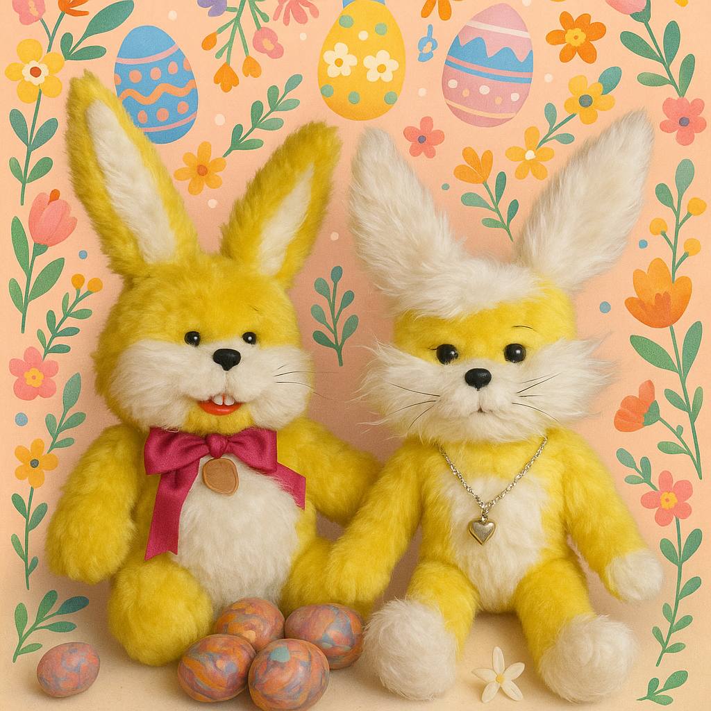 Σπάνιο Πακέτο 2 Λούτρινων Λαγών El Greco - Δεκαετία '60-70