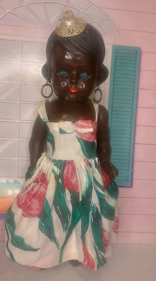 Συλλεκτική Ιταλική Έγχρωμη Κούκλα Βακελίτη 1960's