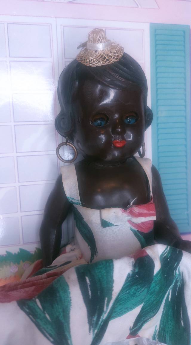 Συλλεκτική Ιταλική Έγχρωμη Κούκλα Βακελίτη 1960's