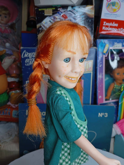 Σπάνια ελληνική  κούκλα Πίπη Φακιδομύτη από τη Lyra,  σε άριστη κατάσταση
