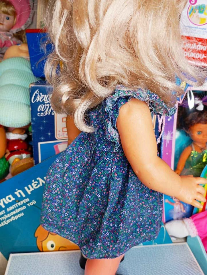 Συλλεκτική Ομιλούσα Κούκλα GABAR Michela Martini – 1970s 📀 Με δισκάκι ήχου – Μιλάει Ελληνικά!