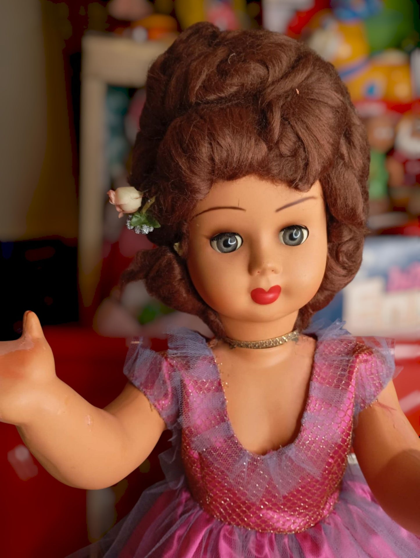 Ιταλική Vintage Κούκλα καναπέ Μαρκησία (1960s–1970s) – 70 εκ.