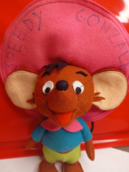 Vintage Κούκλα Speedy Gonzales από (Felt) υλικό τσόχα – 1970s