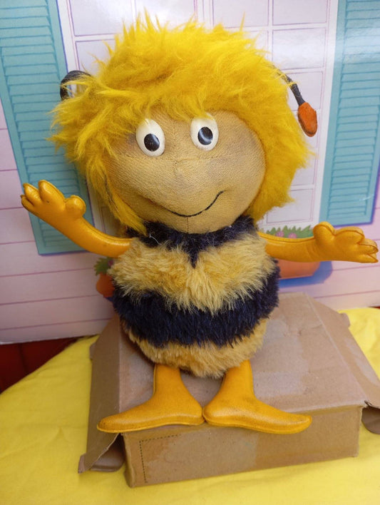 Vintage Λούτρινη Φιγούρα “Μάγια η Μέλισσα” – Effe Bambole, Ιταλία 1980 – Σπάνια Συλλεκτική