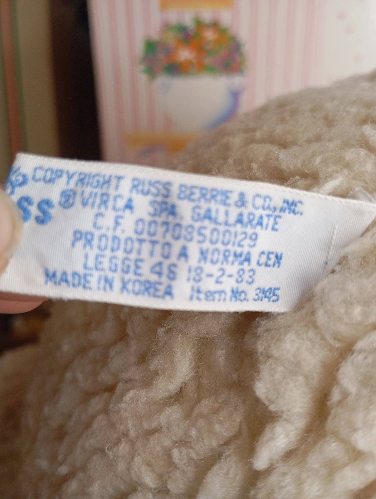 Vintage 1988 Coccolino (Cajoline) Teddy Bear – 40cm